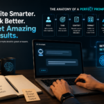 Professional creating effective AI prompts on a computer