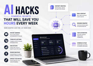 Professional using AI tools to automate daily work and improve productivity